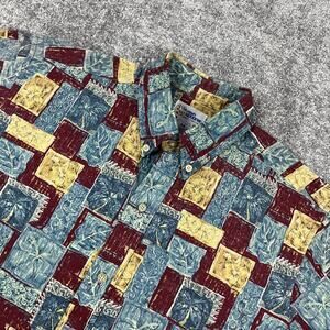 Reyn Spooner Hawaiian Shirt Mens Medium Aloha Tropical Button Down